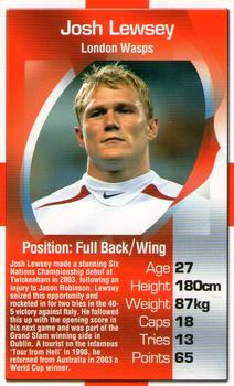 2003 Top Trumps England Rugby Heroes #NNO Josh Lewsey Front